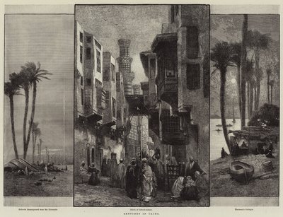Bocetos en El Cairo de Charles Auguste Loye